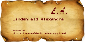 Lindenfeld Alexandra névjegykártya